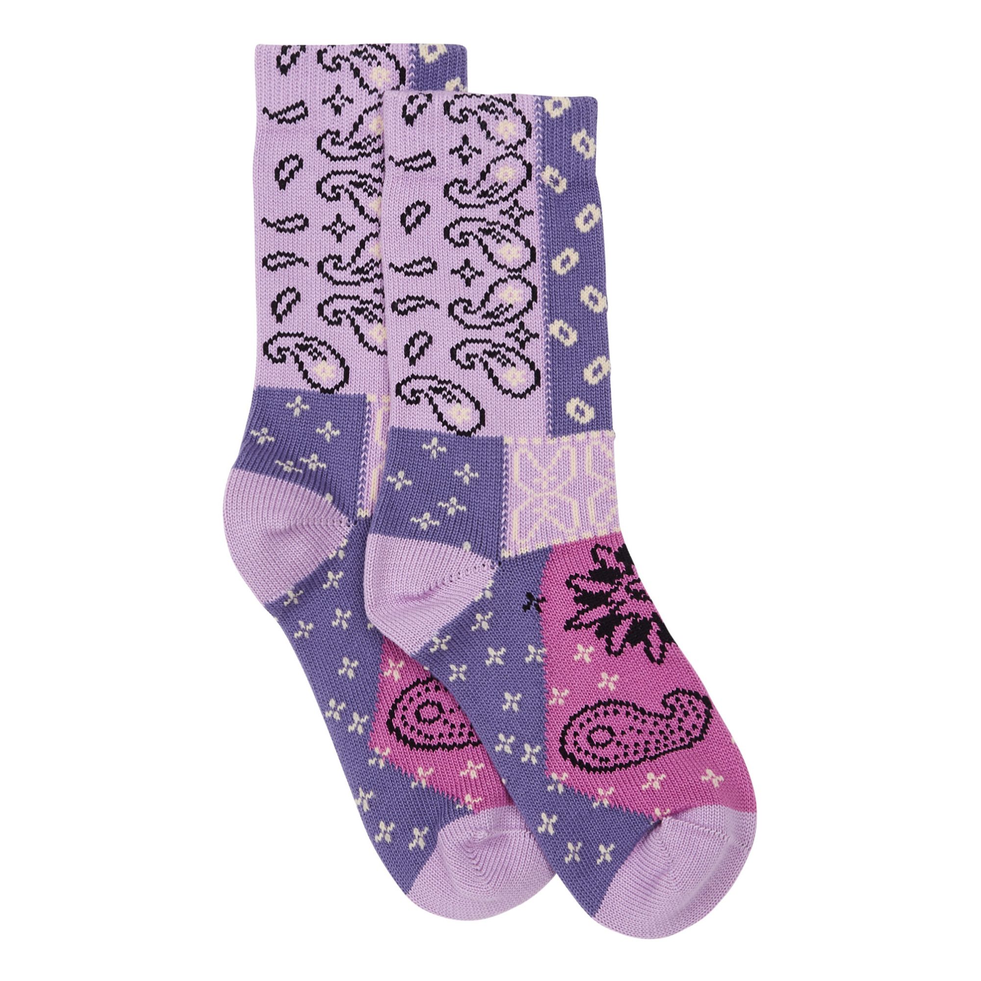 Chaussettes Bandana Lilas- Image produit n°0
