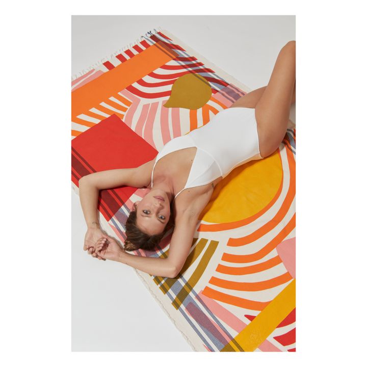 Toalla de playa Fouta Odyssey Naranja- Imagen del producto n°1