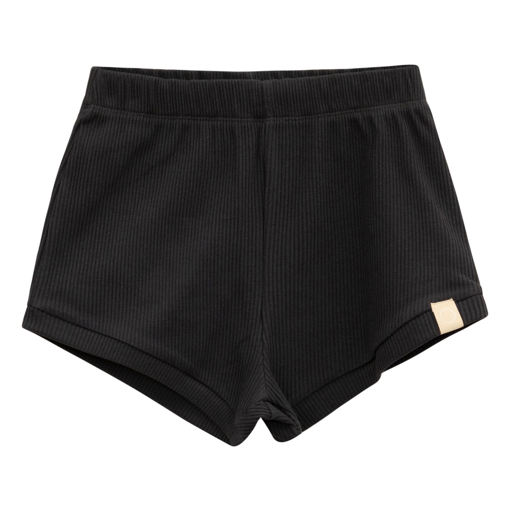 Short Coton Bio Côtelé Cali Noir- Image produit n°0