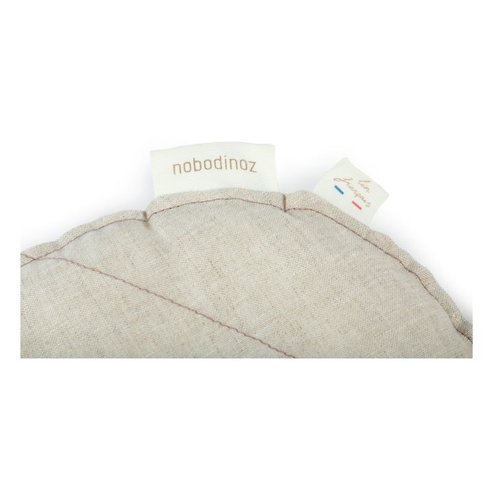 Coussin feuille - Lin Français | Grège- Image produit n°4