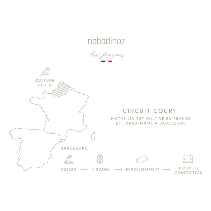 Cloud Cushion - French Linen | Blu- Immagine del prodotto n°4