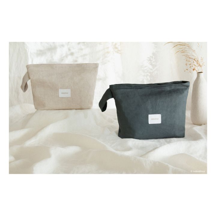 Trousse de toilette - Lin Français | Bleu- Image produit n°1