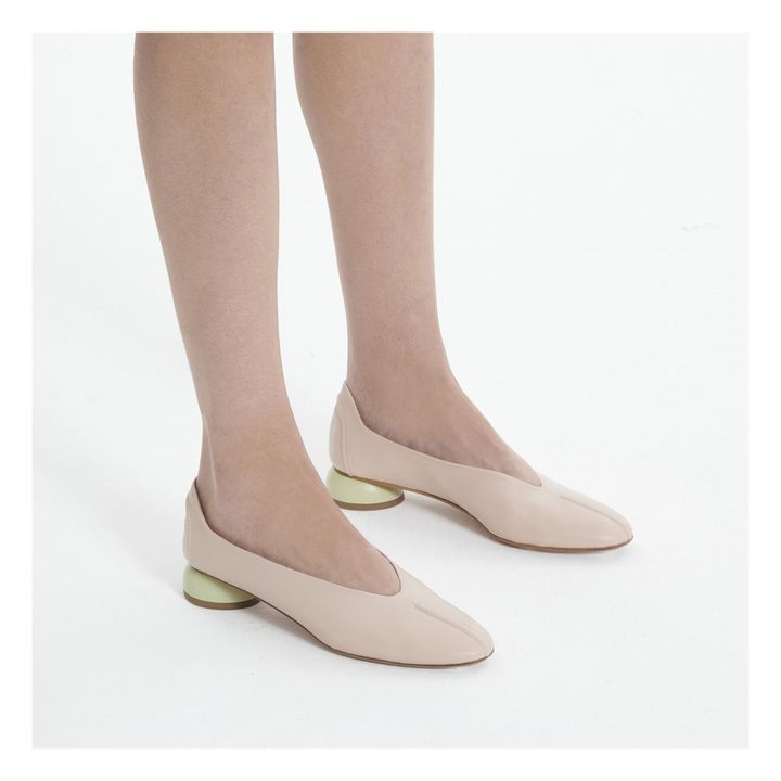 Ballerines Nervi Cuir Rose pâle- Image produit n°1
