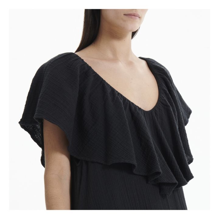 Kleid Addison Baumwollgaze Schwarz- Produktbild Nr. 3