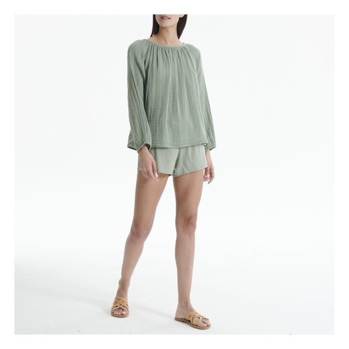 Blouse Nina Coton Bio - Collection Femme | Sauge- Image produit n°1