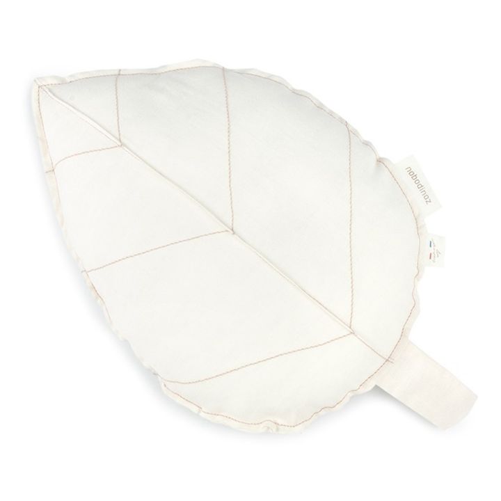 Coussin feuille - Lin Français | Blanc- Image produit n°0