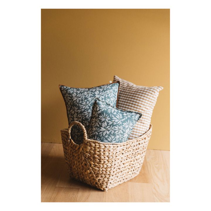 Coussin Taormina en lin lavé Palma | Vert céladon- Image produit n°2