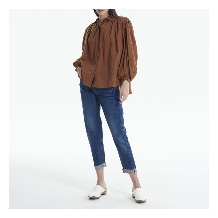 Jaipur Cotton Crepe Shirt Karamel- Produktbild Nr. 4