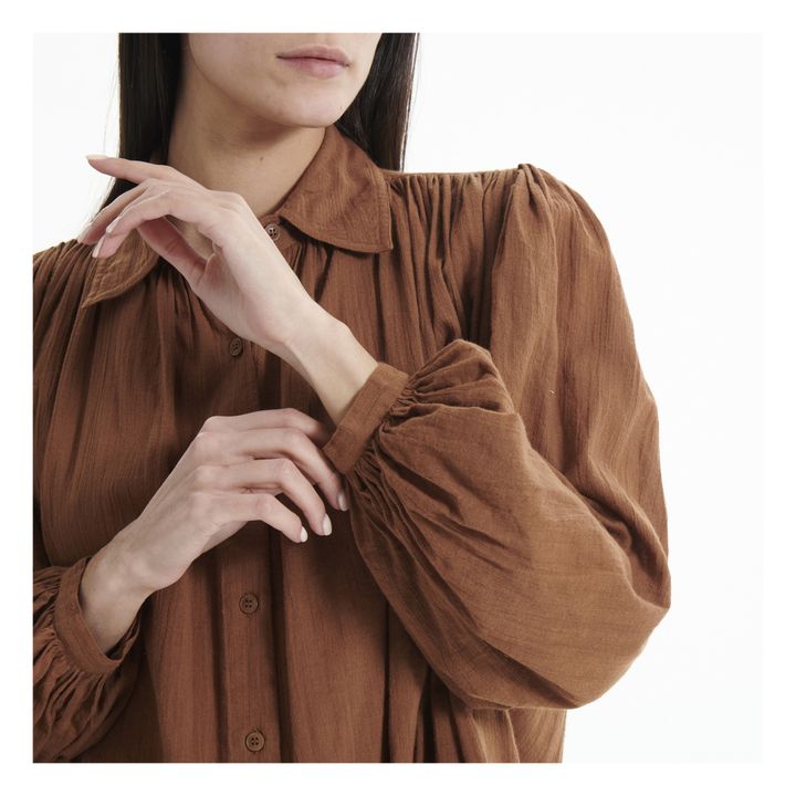 Jaipur Cotton Crepe Shirt Karamel- Produktbild Nr. 6