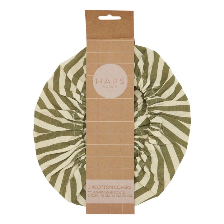 Tapa para platos de comida - Pack de 3 Verde oliva- Imagen del producto n°0