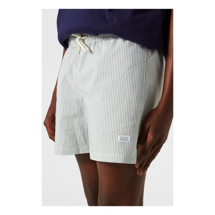 Short Bain Classic Seersucker Vert- Image produit n°2