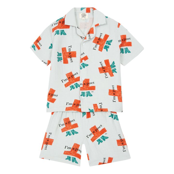 Swan Pyjama Shirt + Shorts Set - Bobo Choses x Smallable Pyjama Party Exclusive | Grey- Product image n°0