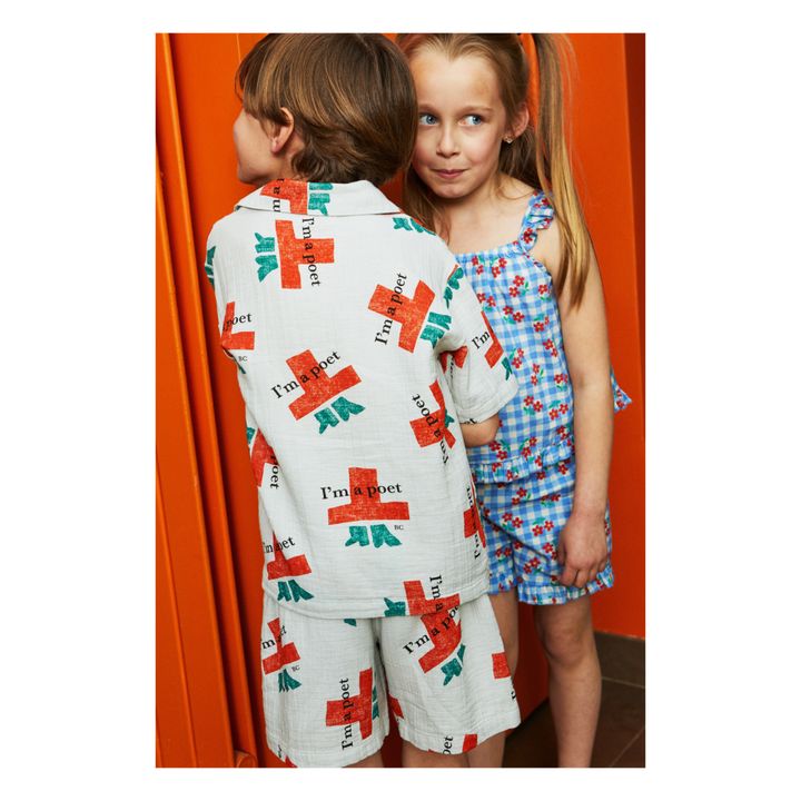 Swan Pyjama Shirt + Shorts Set - Bobo Choses x Smallable Pyjama Party Exclusive | Grey- Product image n°2