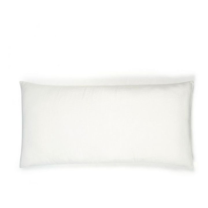 Cojín de piel de jacquard de algodón orgánico | Leche- Imagen del producto n°0