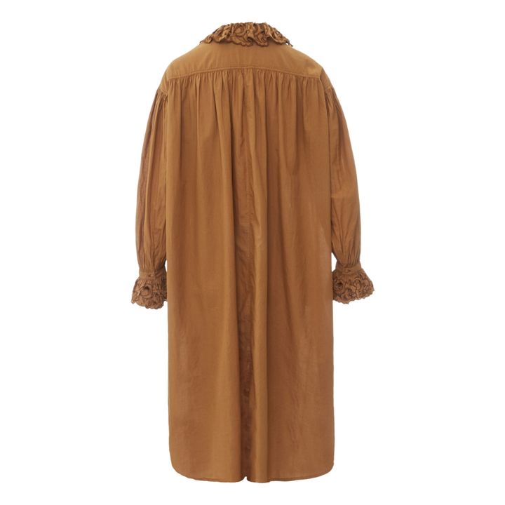 Vestito Poem lungo, in velo di cotone | Camel- Immagine del prodotto n°1