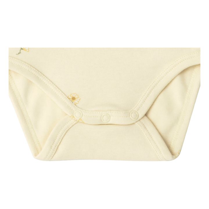 Body manches courtes en jersey de coton Daisy | Vanille- Image produit n°2