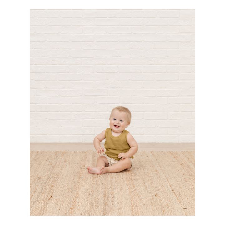 Organic Cotton Muslin Tank Top Ochre- Product image n°1