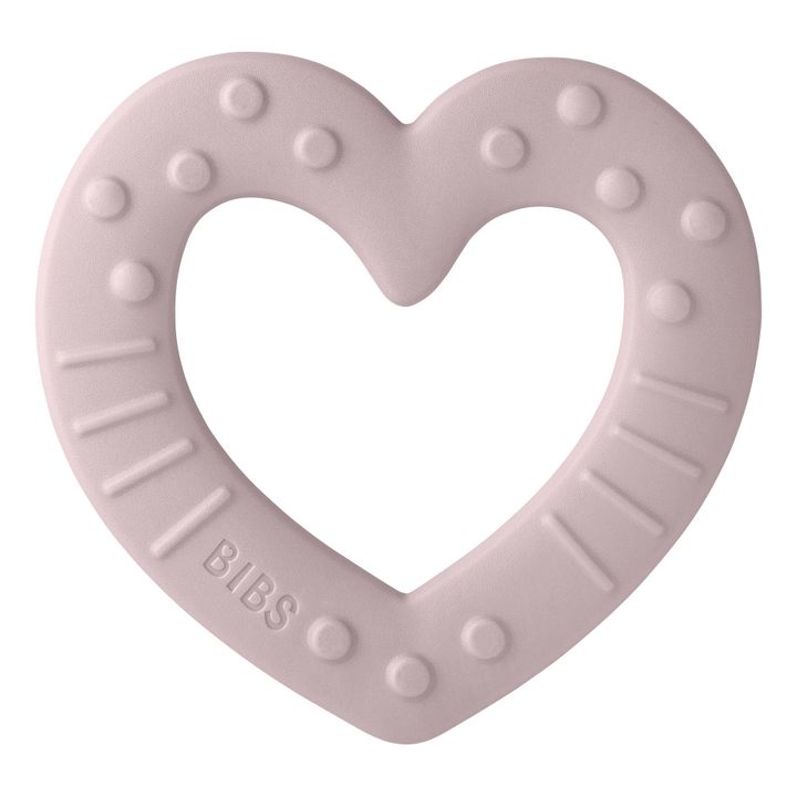 Anneau de dentition Cœur | Rose poudré- Image produit n°0
