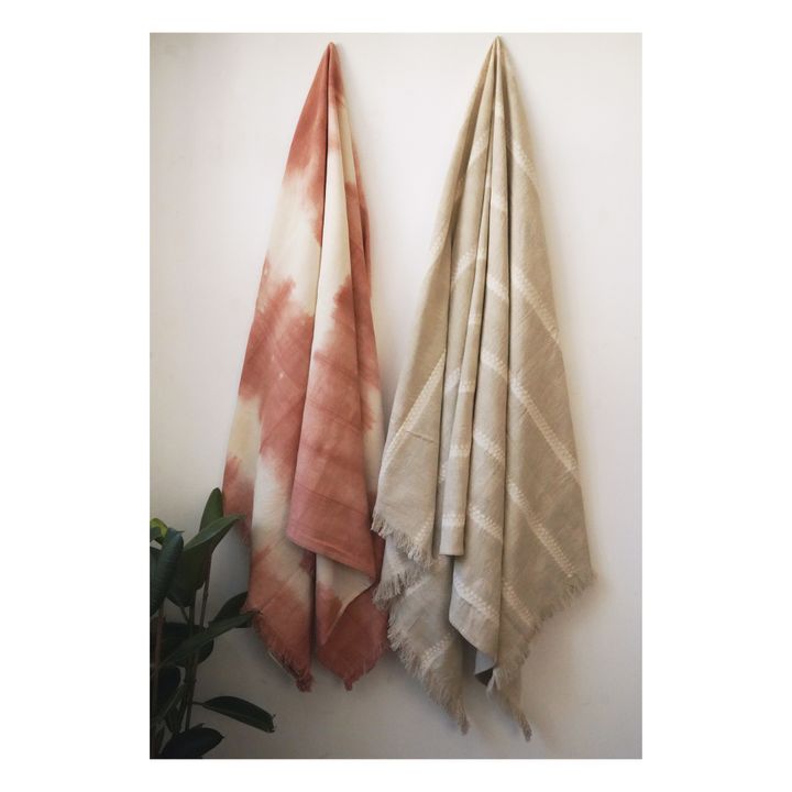 Fringed Beach Towel | Rosa Viejo- Imagen del producto n°3