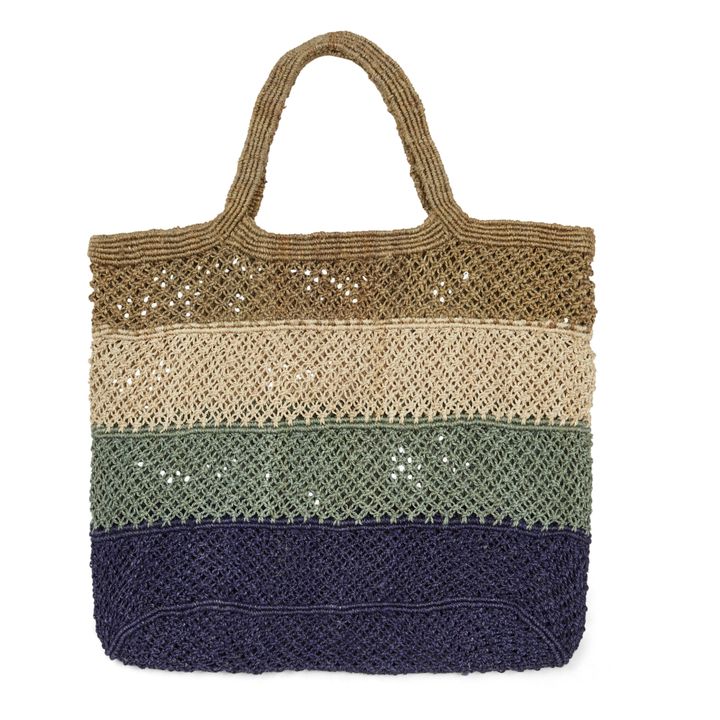 Makramee-Tasche gestreift | Beige- Produktbild Nr. 2