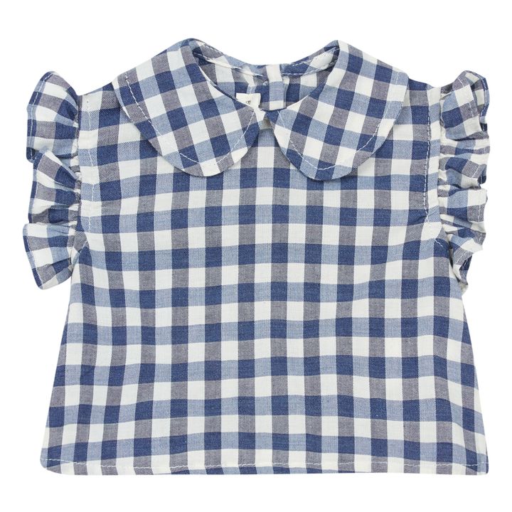 Blouse Carreaux Ari Bleu marine- Image produit n°0
