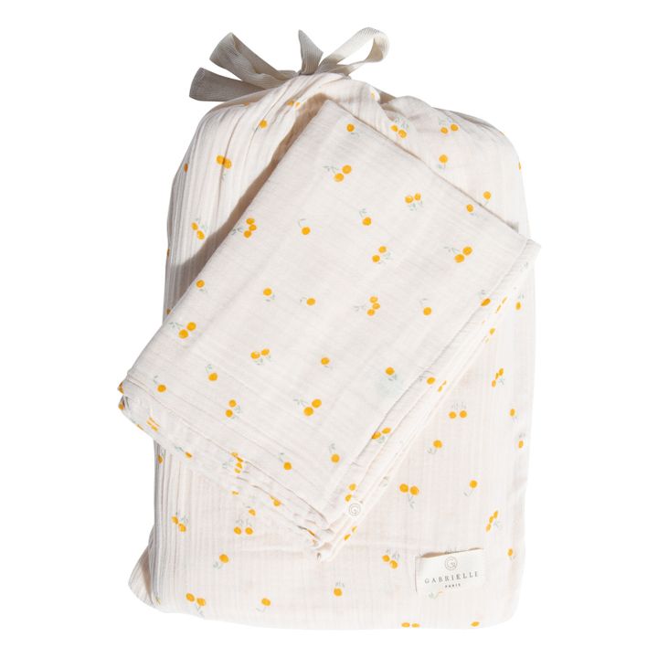 Parure de lit en coton bio Blossom - Taie 50x75 cm Safran- Image produit n°0
