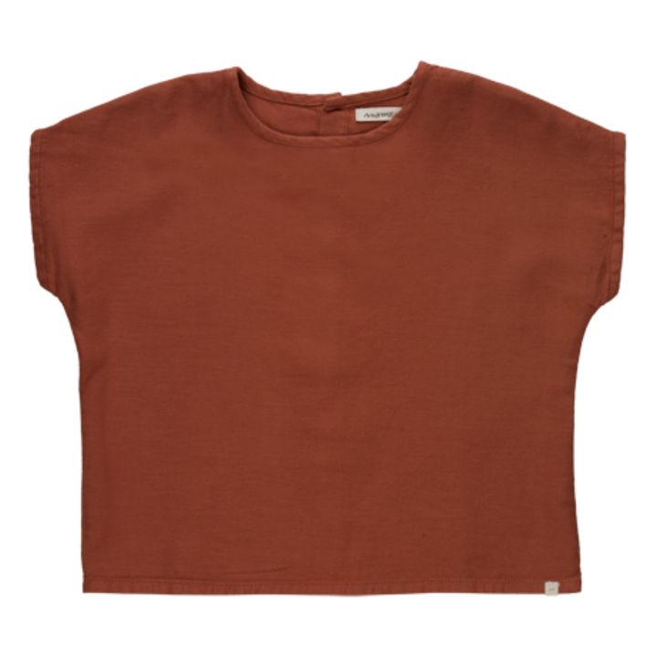 Camiseta de algodón orgánico Natalia Terracotta- Imagen del producto n°0
