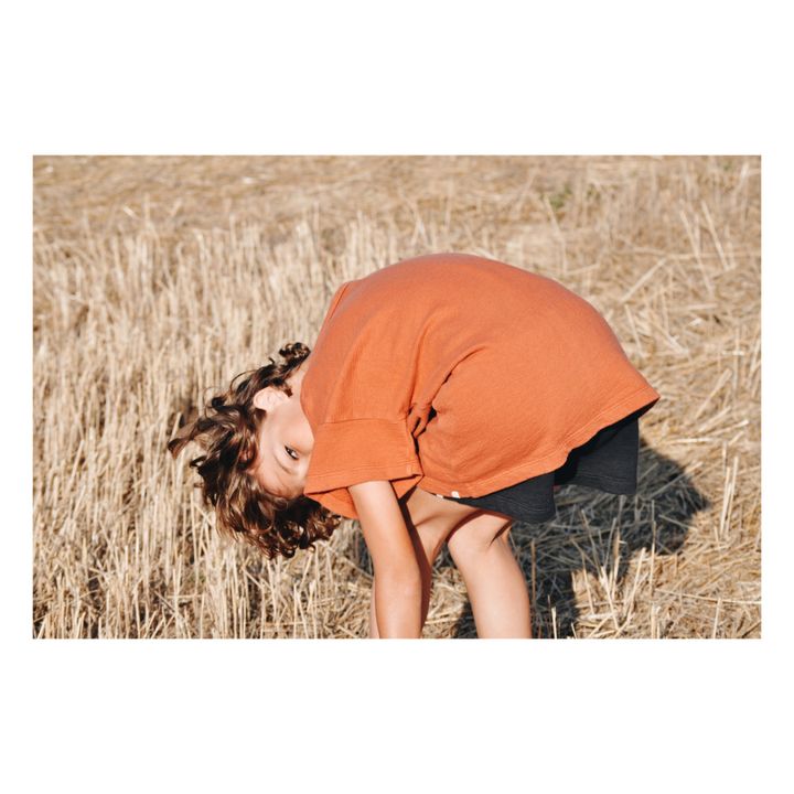 Camiseta de algodón orgánico Antero Terracotta- Imagen del producto n°6
