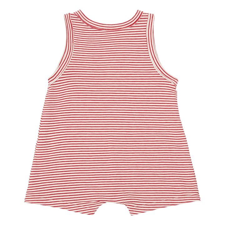 Combishort Jersey Rayée Achille Rouge- Image produit n°1