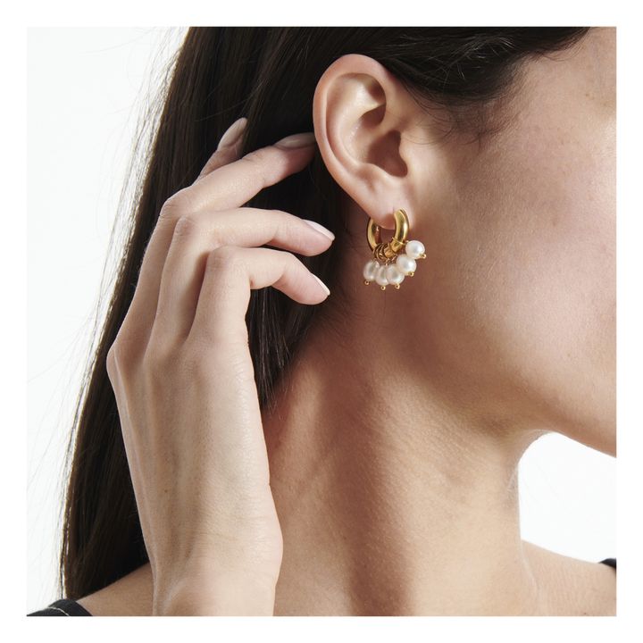 Mismatching Diamantés and Pearl Earrings | Multicoloured- Product image n°2