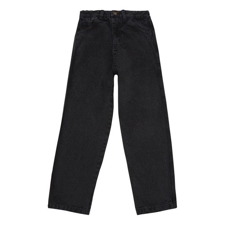 Denim-Slim-Hose Bio-Baumwolle Karotte | Schwarz- Produktbild Nr. 0