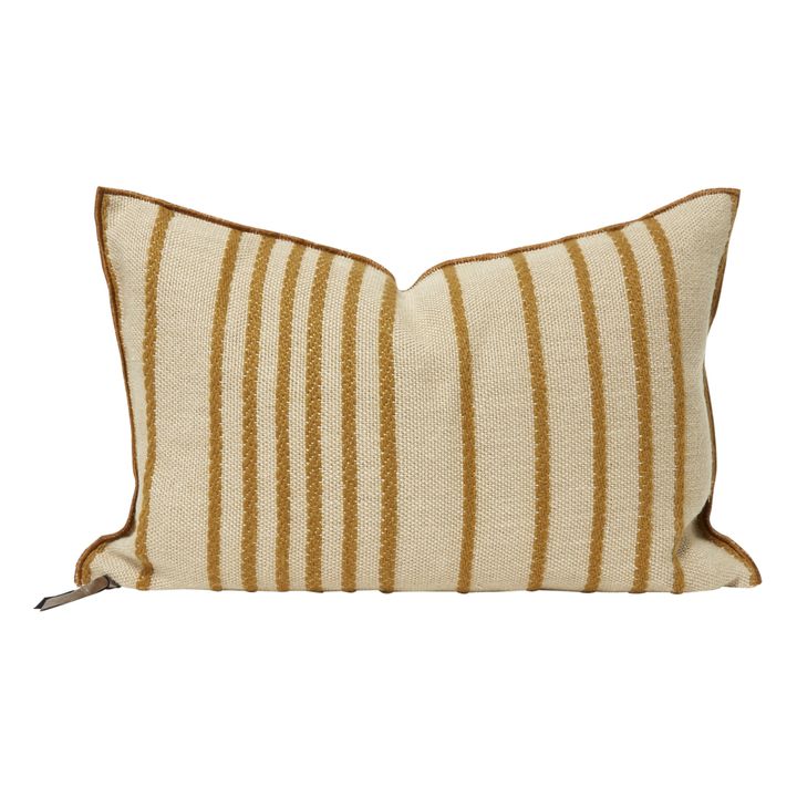 Coussin vice versa en toile de Myre brodée | Bronze- Image produit n°0