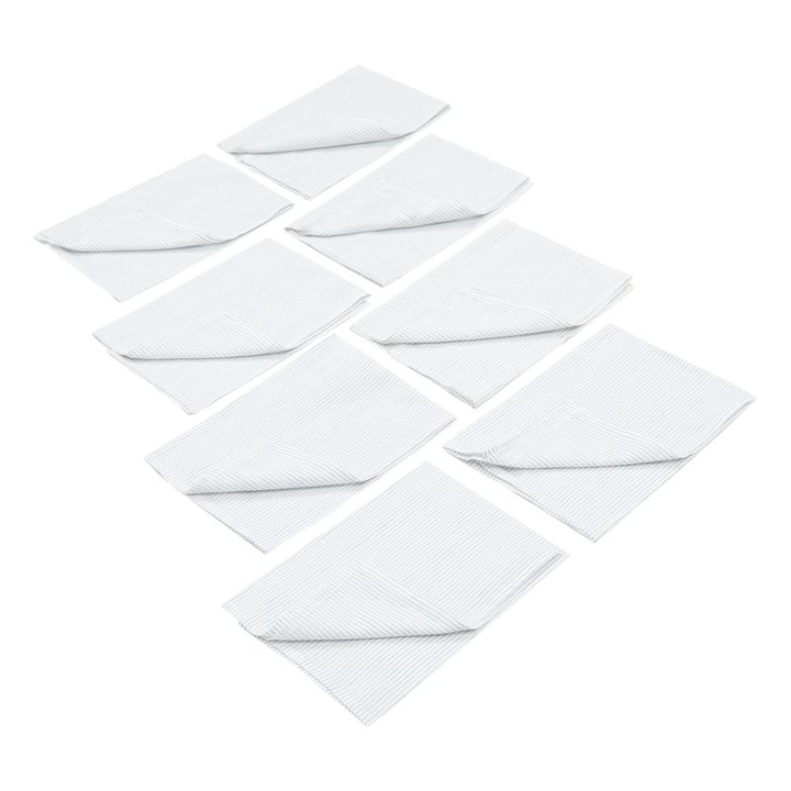 Serviette Jack aus handgewebter Baumwolle - 8er-Set | Hellblau- Produktbild Nr. 4