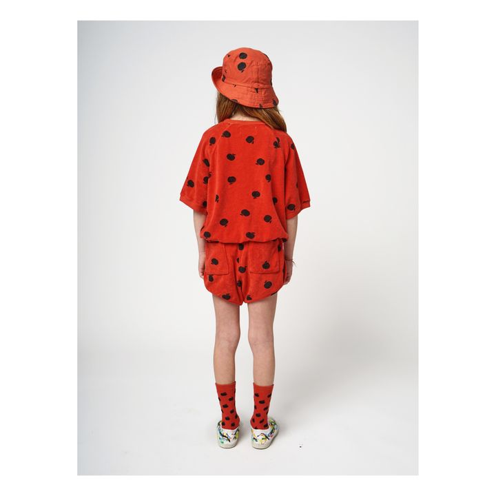 Organic Cotton Terry Cloth Apple Shorts - Iconic Collection | Orange- Product image n°3