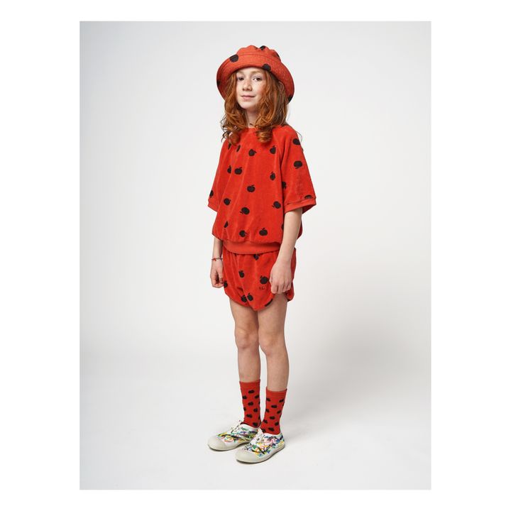 Organic Cotton Terry Cloth Apple Sweatshirt - Iconic Collection | Orange- Product image n°4