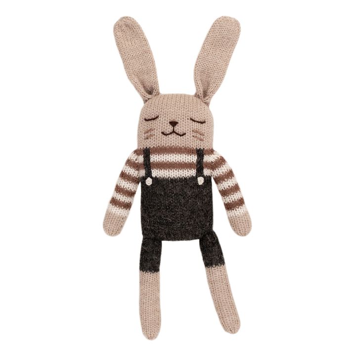 Doudou Lapin salopette | Noir- Image produit n°0
