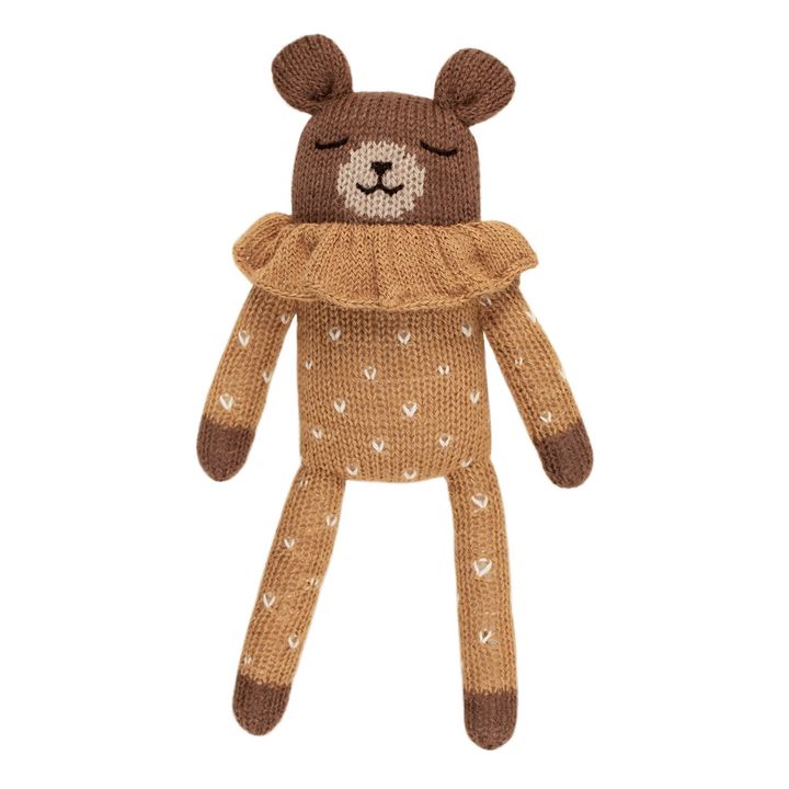 Soft Toy Bear in Spotted Pyjamas | Ochre- Product image n°0