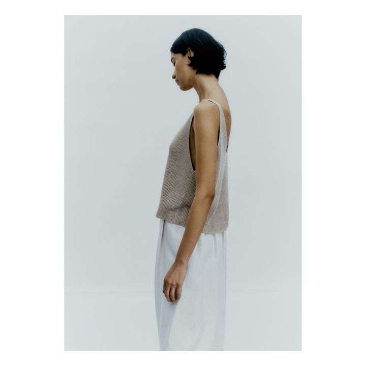 Débardeur Lin | Ecru- Image produit n°4