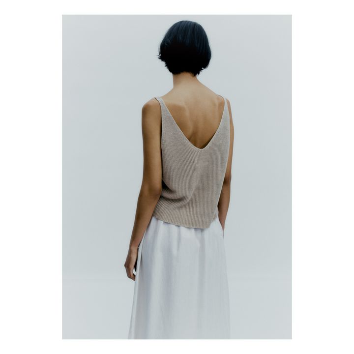 Débardeur Lin | Ecru- Image produit n°5