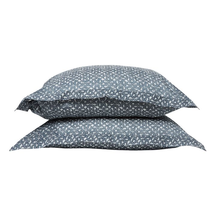 Taie d'oreiller Marge en coton tissé main - Set de 2 | Bleu gris- Image produit n°5