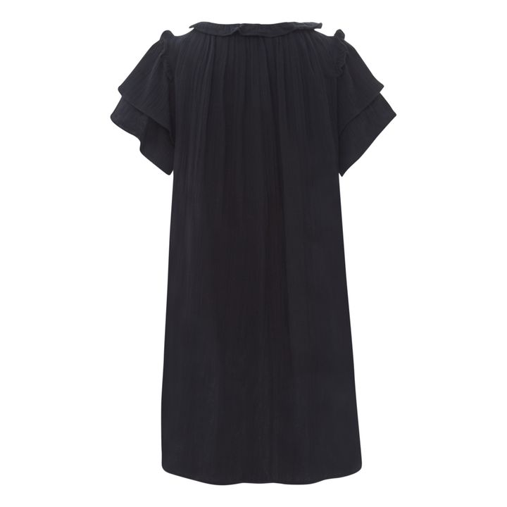Vestido Kyoto gasa de algodón Negro- Imagen del producto n°1