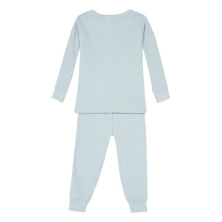 Pyjama Deux Pièces Uni Bleu- Image produit n°1