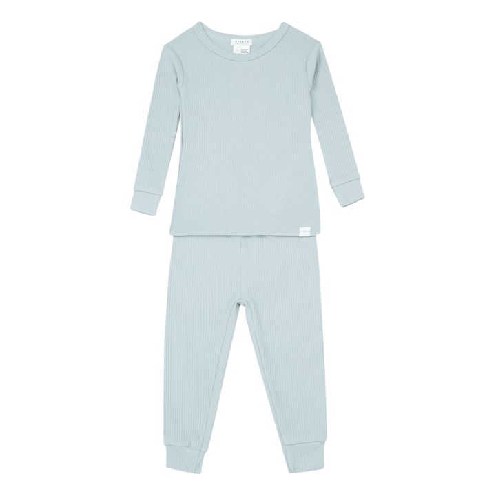 Pyjama Deux Pièces Uni Bleu- Image produit n°0
