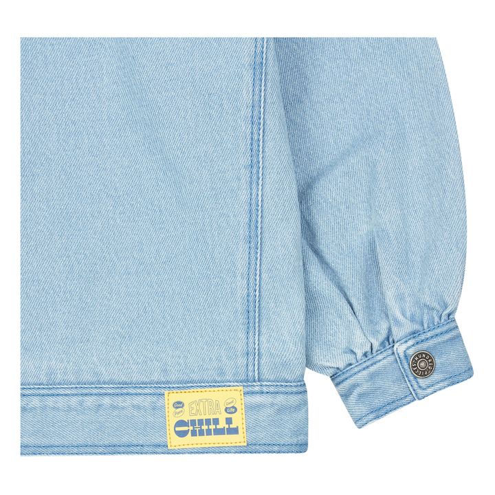 Organic Denim Hooded Jacket Denim Bleached- Produktbild Nr. 2