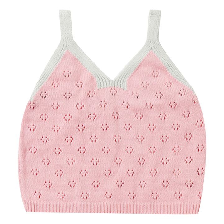 Mathilda Openwork Knit Top Rosa- Immagine del prodotto n°0