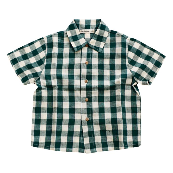 Chemise Lin Vert foncé- Image produit n°0