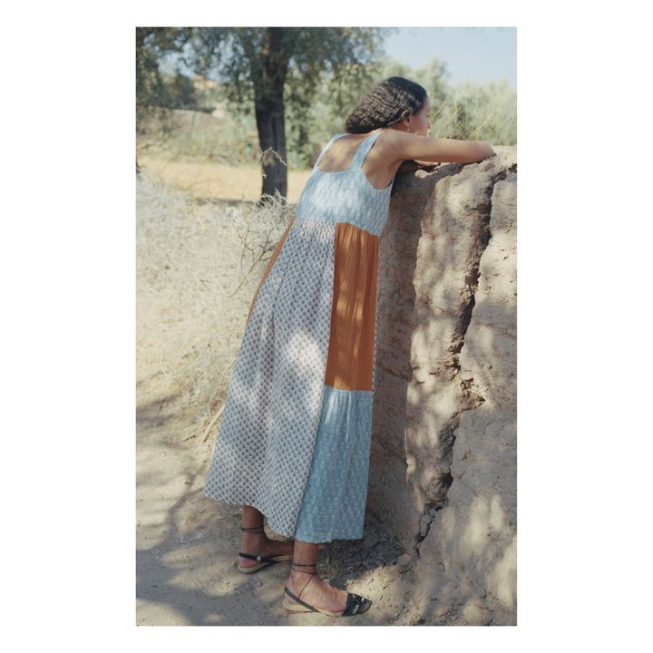 Kleid Priya Maxi Patchwork Blau- Produktbild Nr. 3