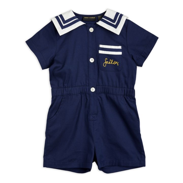 Organic Cotton Sailor Playsuit Navy- Produktbild Nr. 0