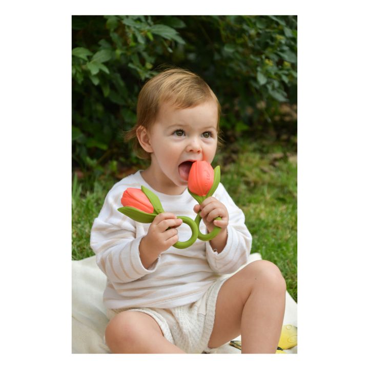 Jouet de dentition Tulipe | Rouge- Image produit n°1