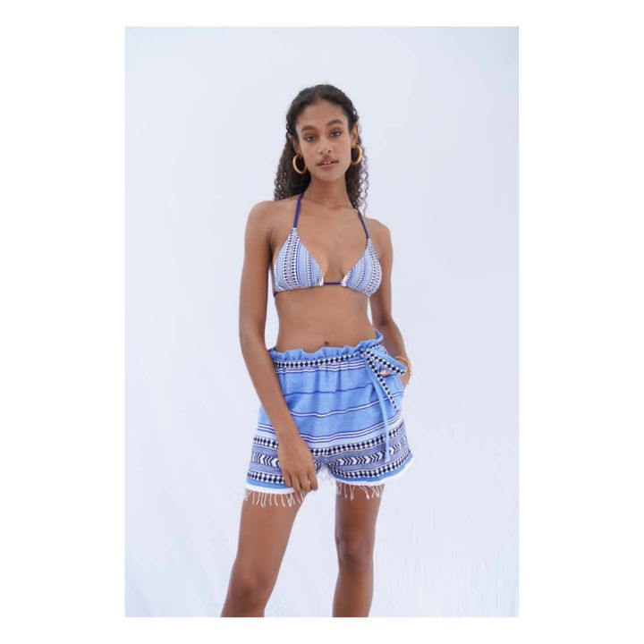Neela Belted Shorts Blue- Product image n°1